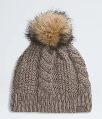 Bonnet doublé à pompon en fausse fourrure Oh Mega pour femme Bonnet doublé à pompon en fausse fourrure Oh Mega pour femme
