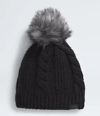 Bonnet doublé à pompon en fausse fourrure Oh Mega pour femme Bonnet doublé à pompon en fausse fourrure Oh Mega pour femme