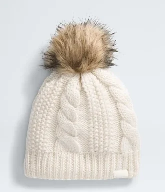 Bonnet doublé à pompon en fausse fourrure Oh Mega pour femme Bonnet doublé à pompon en fausse fourrure Oh Mega pour femme