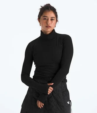Haut à col roulé et manches longues pour femme