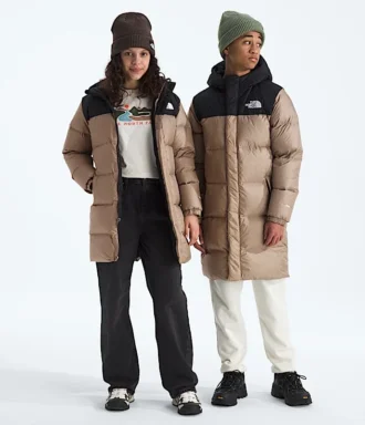 Parka longue Nuptse pour garçons et filles