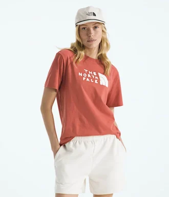 T-shirt à manches courtes Evolution Sketch Logo Half Dome pour femme — Graphique