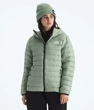 Veste classique à capuche en duvet pour femme