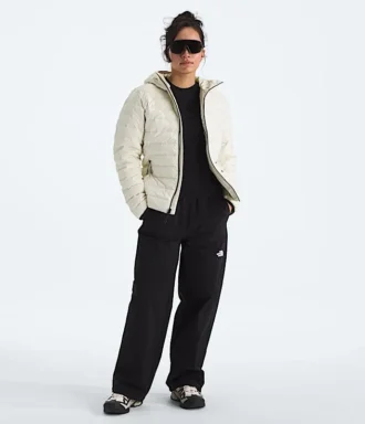 Veste classique à capuche en duvet pour femme