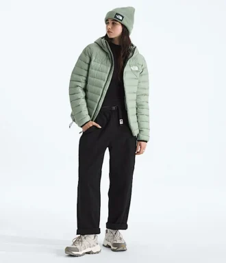 Veste classique à capuche en duvet pour femme