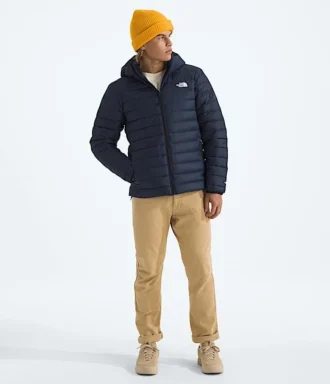 Veste classique à capuche en duvet pour homme