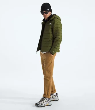 Veste classique à capuche en duvet pour homme