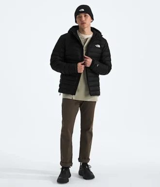 Veste classique à capuche en duvet pour homme