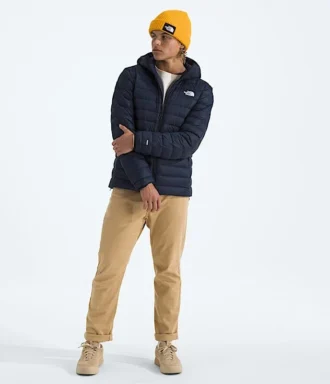 Veste classique à capuche en duvet pour homme